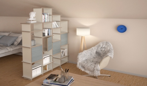 meuble blanc séparation sur-mesure Form bar