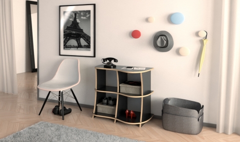 petit meuble noir sur-mesure Form bar