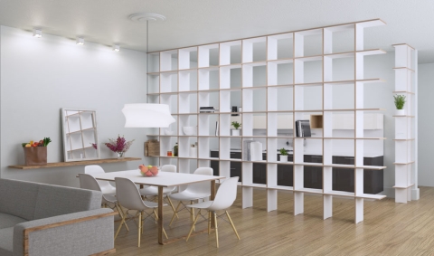 étagère blanche sépartion d'espace Form bar