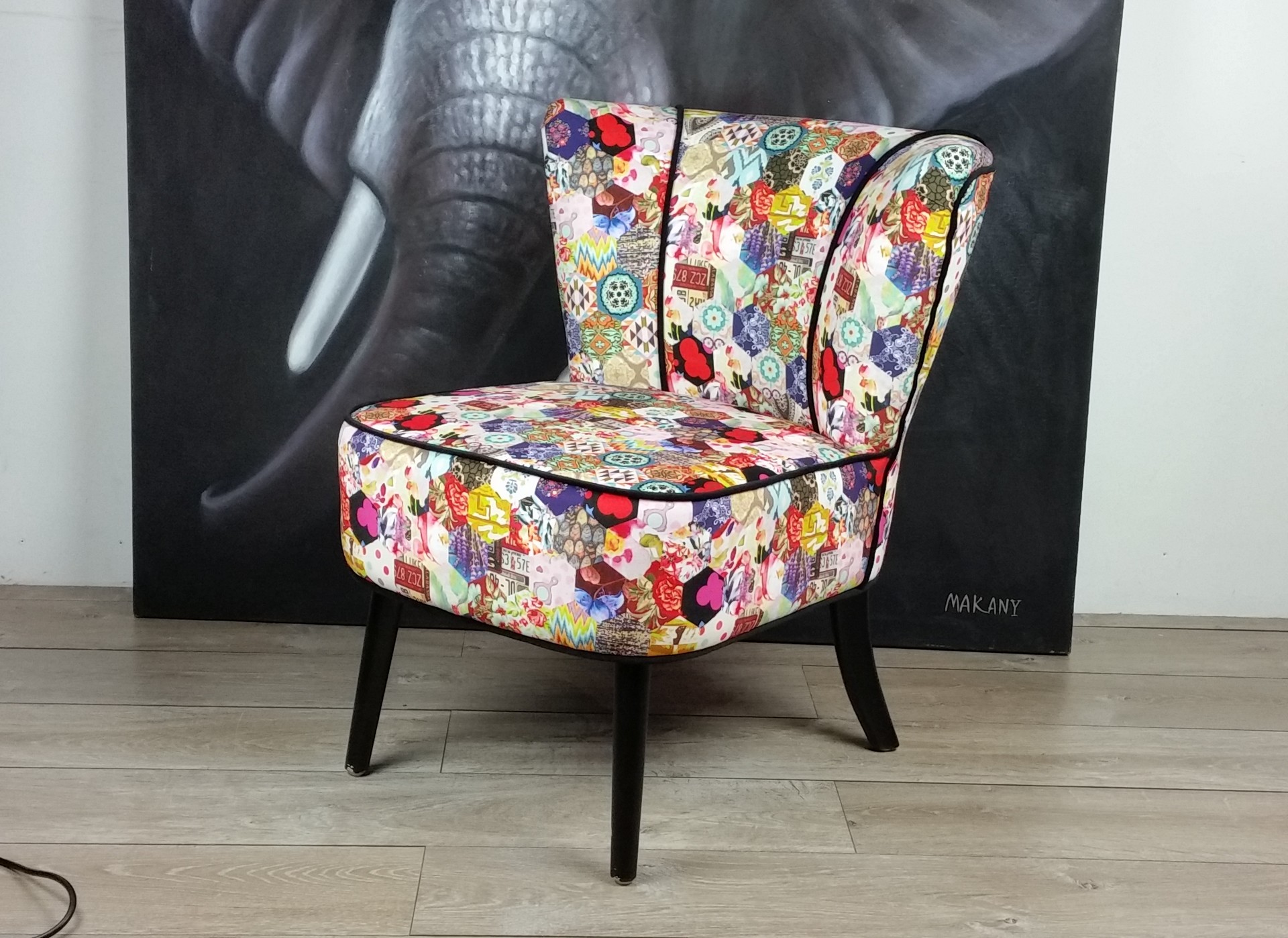 Fauteuil crapaud VEGA patchwork