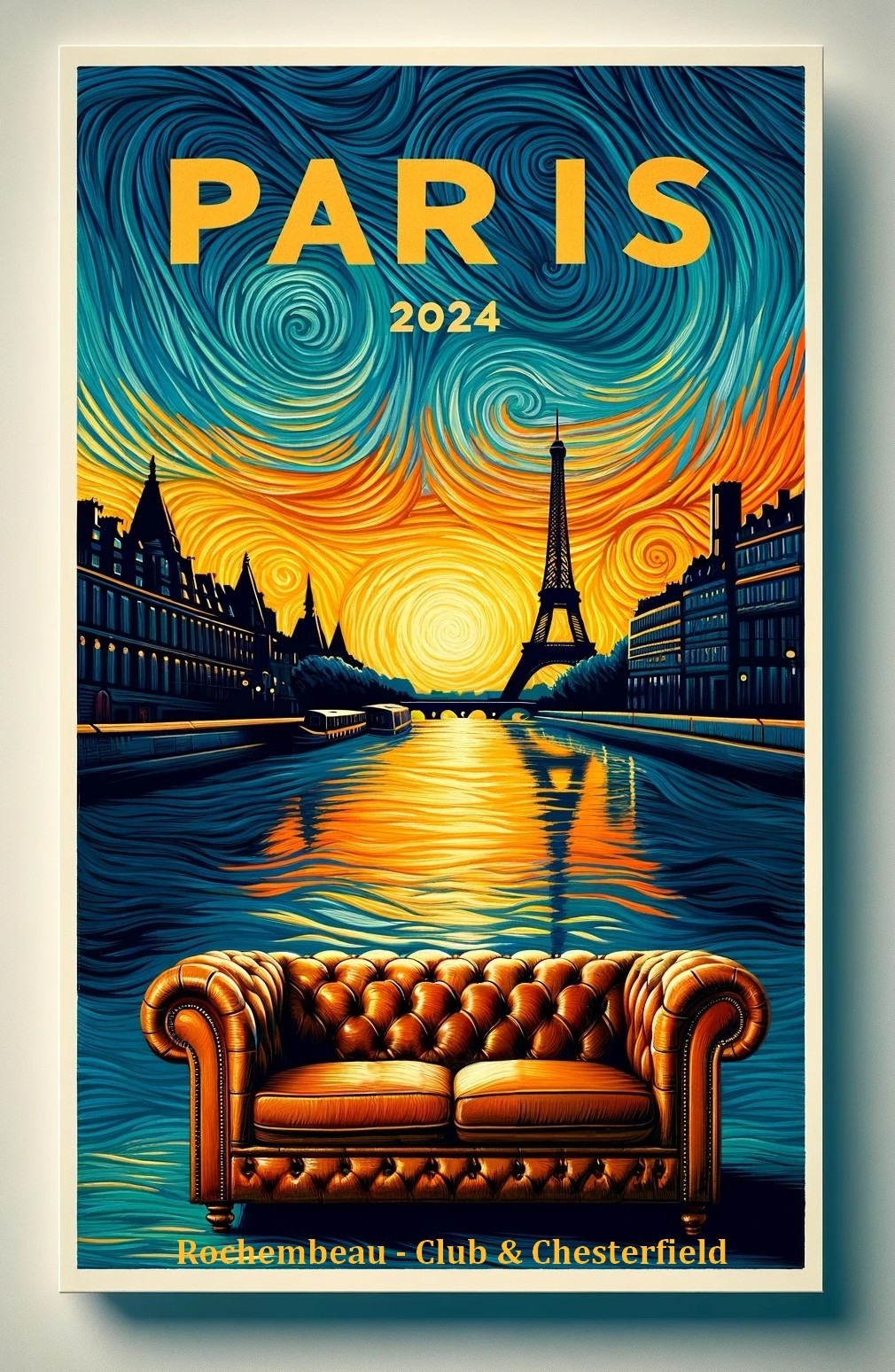 affiche JO Paris 2024 Van Gogh Rochembeau