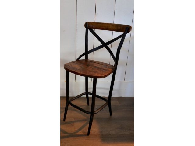 Tabouret industriel ciré