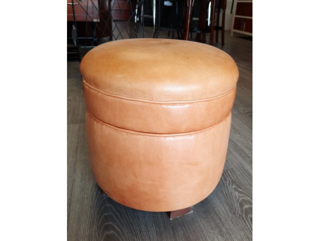 Pouf rond - Marron A10