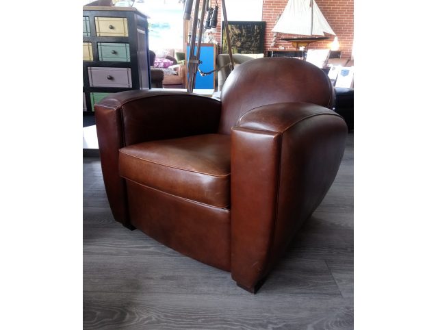 Fauteuil Club BOSTON - Marron E1