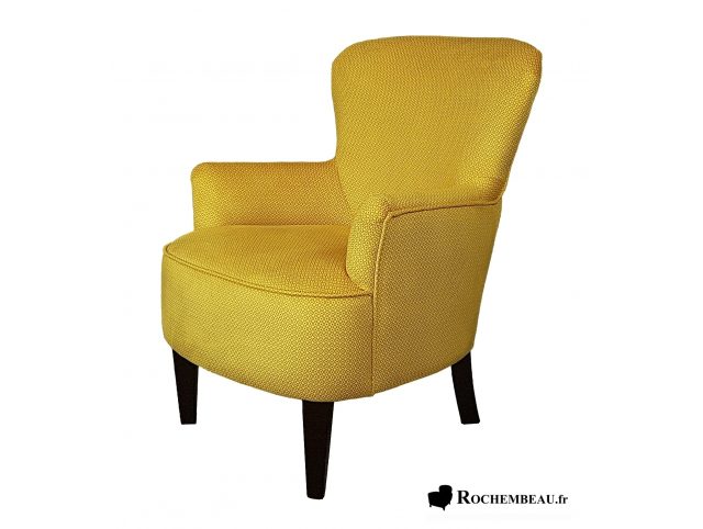 Fauteuil crapaud CALI jaune 