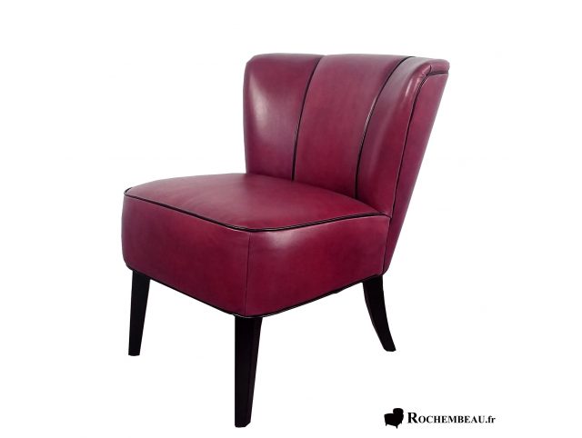 Fauteuil cuir bordeaux Vintage VEGA