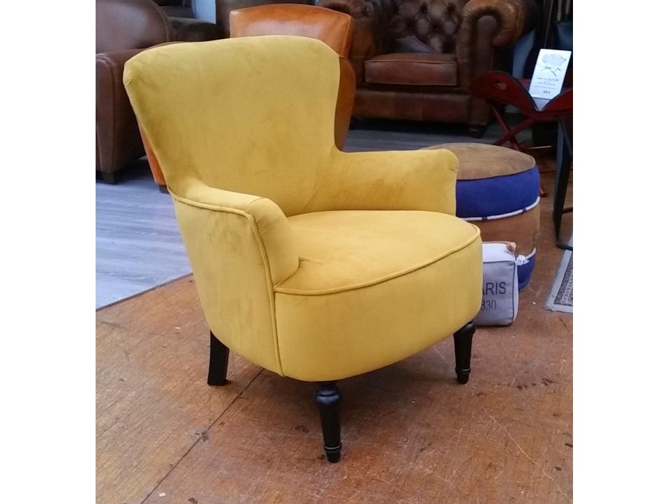 Fauteuil crapaud CALI jaune