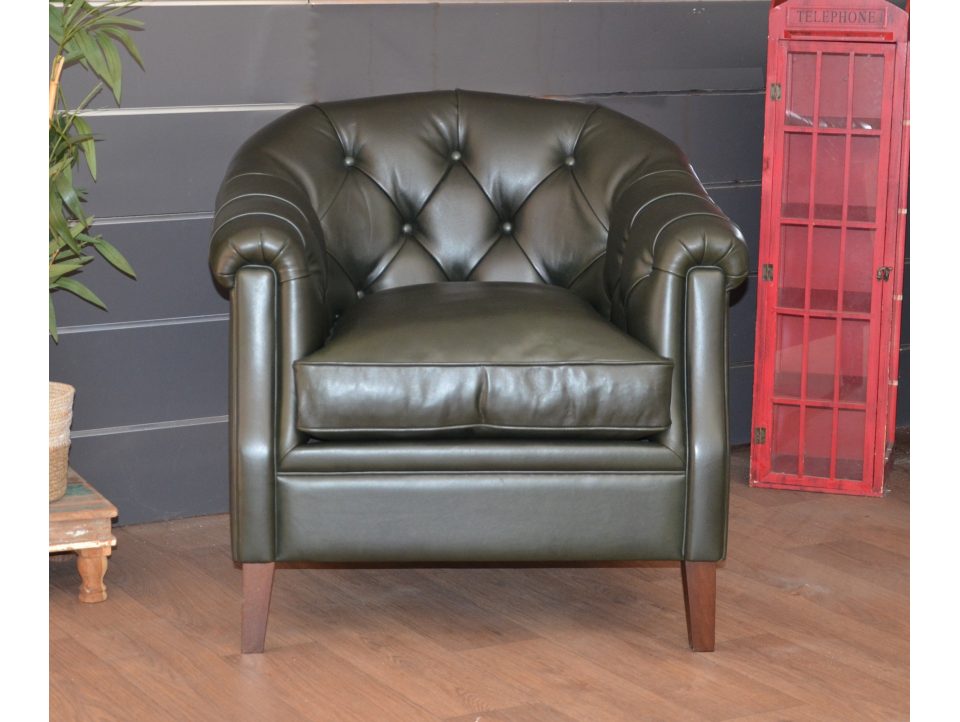 Fauteuil Club CLARKE - VERT ANGLAIS