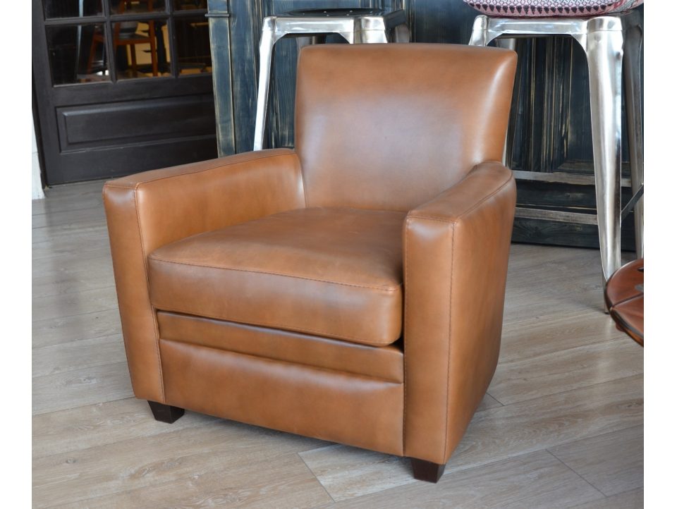 Fauteuil Club CHARLESTON - Marron B3