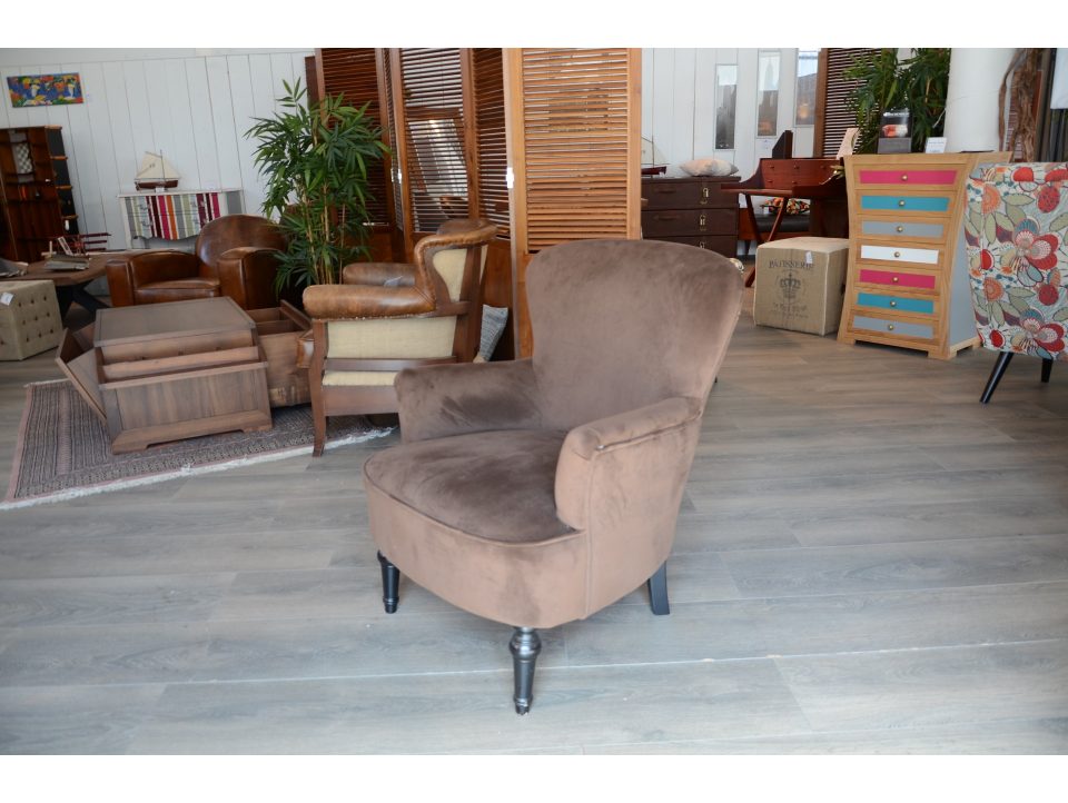 Fauteuil CRAPAUD CALI marron