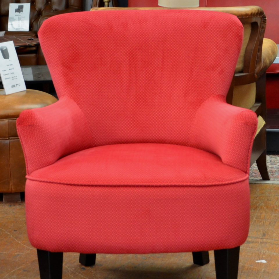 Fauteuil crapaud CALI rouge