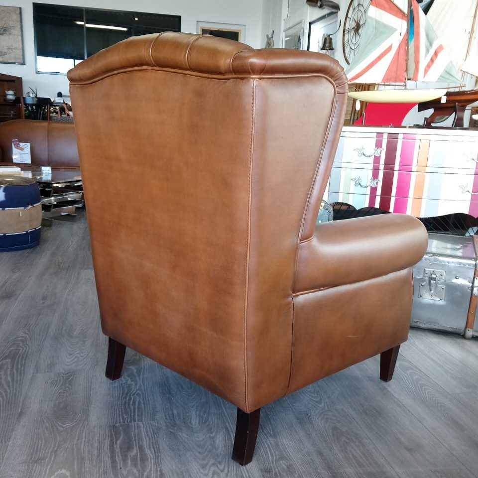 Fauteuil Club WINSTON - Marron foncé E1