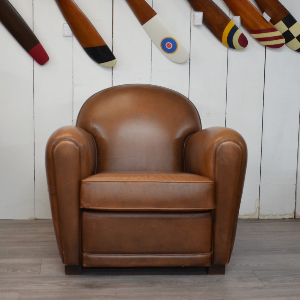 Fauteuil Club EVERTON - Marron E1