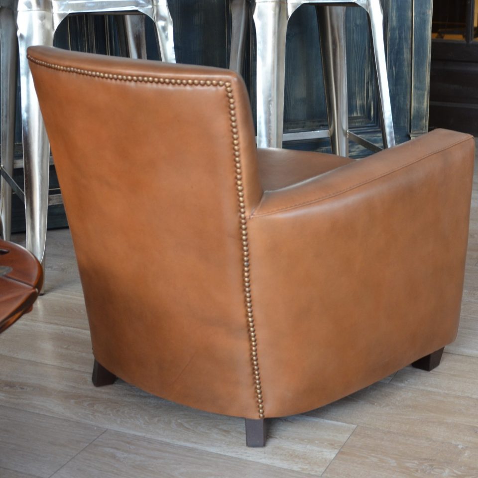 Fauteuil Club CHARLESTON - Marron B3