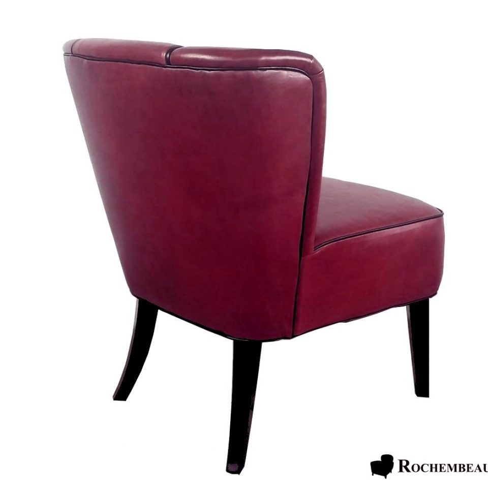 Fauteuil cuir bordeaux Vintage VEGA