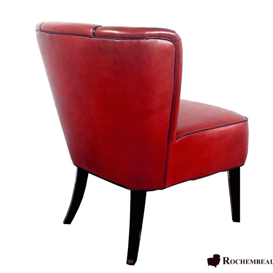 Fauteuil cuir rouge Vintage VEGA