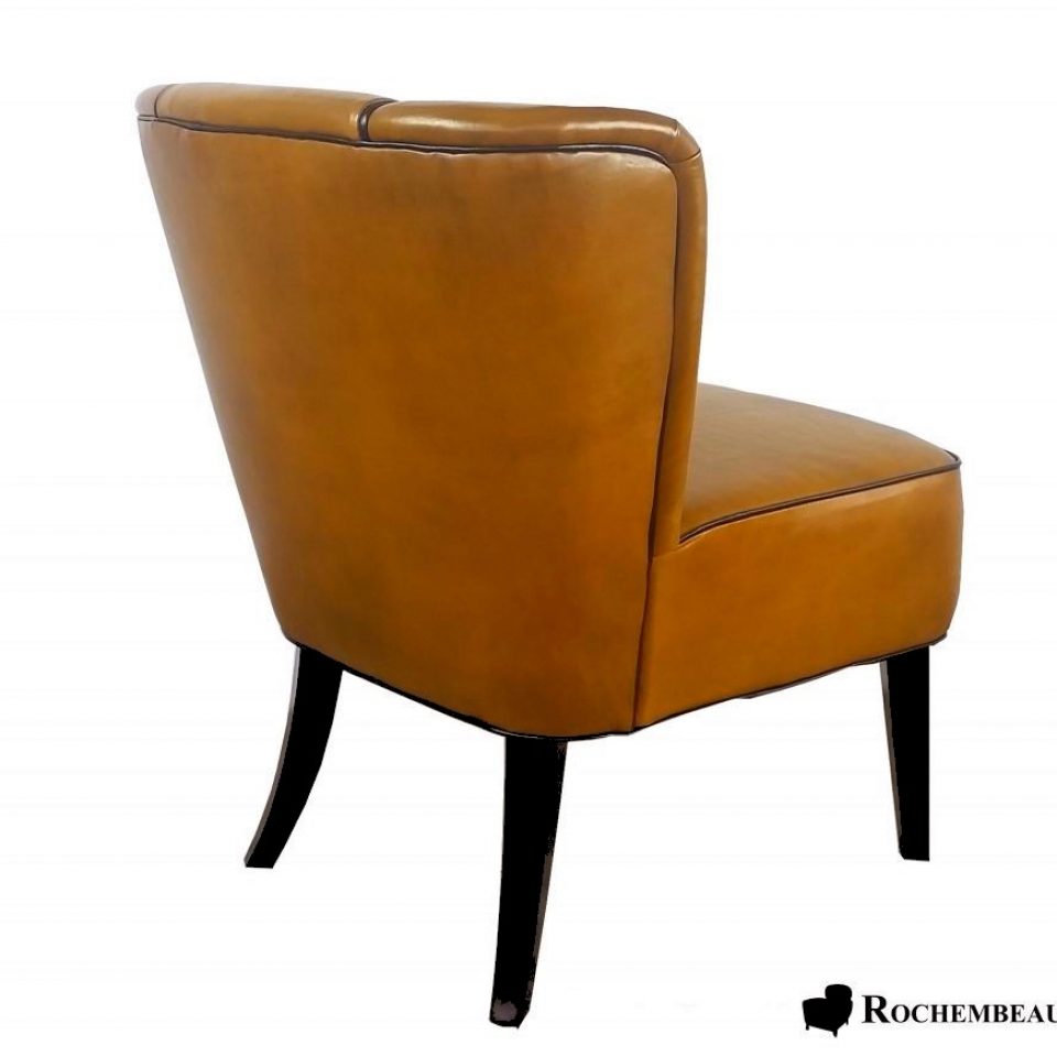 Fauteuil cuir miel Vintage VEGA