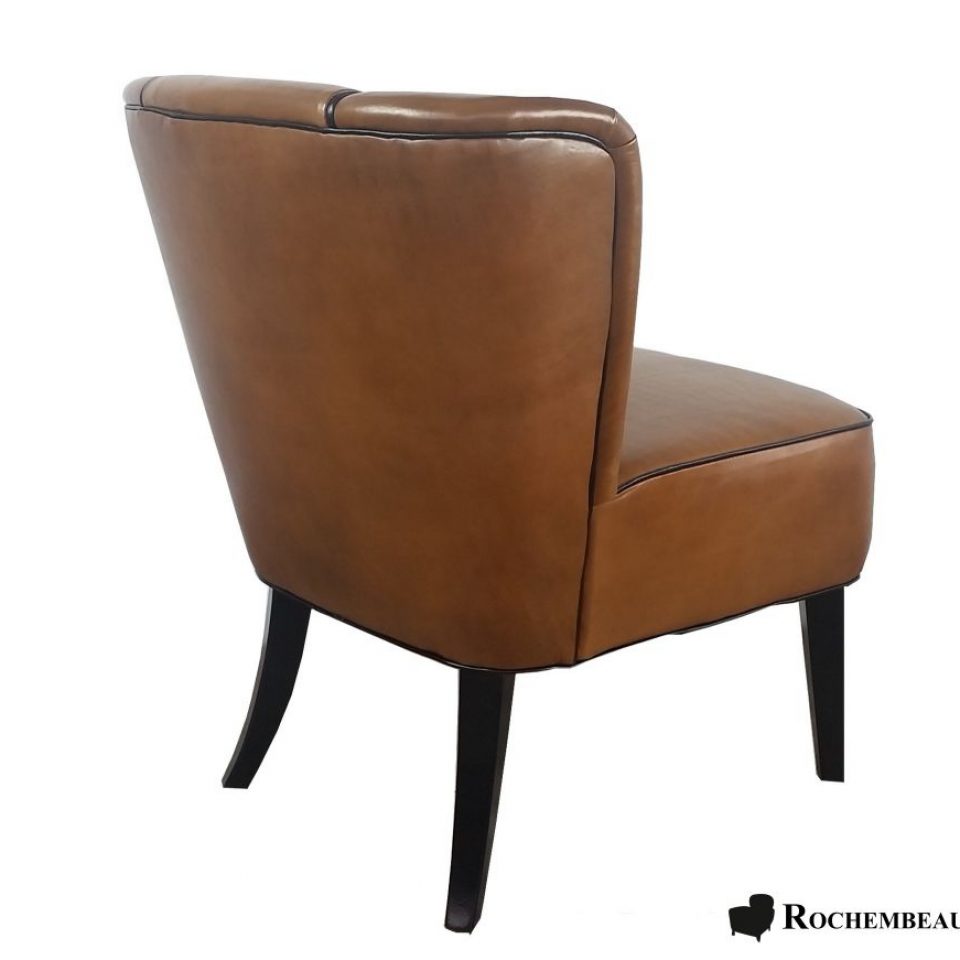 Fauteuil  cuir Vintage VEGA marron B3